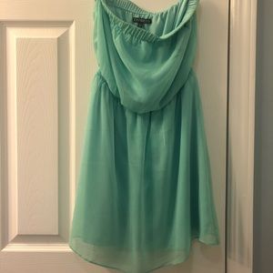 Mint strapless dress